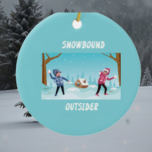 Snowbound outsider Weihnachtsschnee Ornament