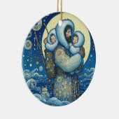 "Snowbound Together" Keramik Ornament (Rechts)