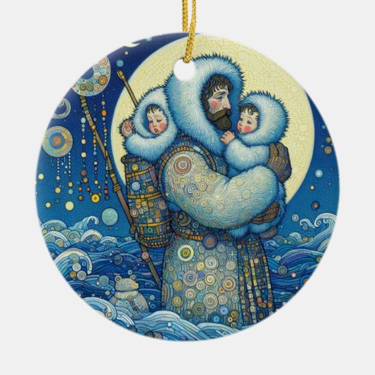 "Snowbound Together" Keramik Ornament (Vorne)