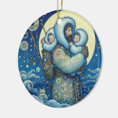 "Snowbound Together" Keramik Ornament (Links)