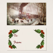 Snowbound Train Christmas - Geschenkmarken (Vorne & Hinten)