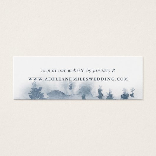 Snowbound Wedding Website Cards | Mini (Vorderseite)