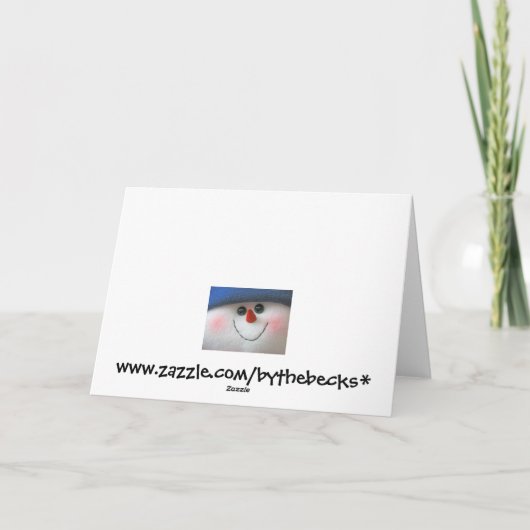 Snowboy Weihnachtskarte Feiertagskarte (Rückseite)