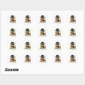 SnowBuddy Glitzer-Schneemann Runder Aufkleber (Blatt)