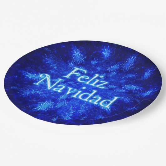 Snowburst - Feliz Navidad Pappteller (Schrägansicht)