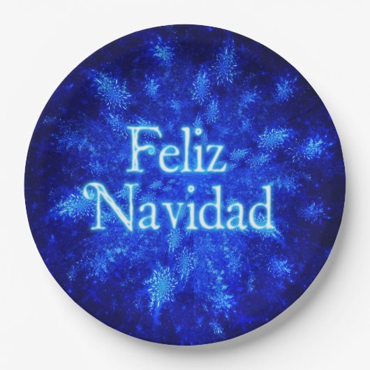 Snowburst - Feliz Navidad Pappteller (Vorderseite)