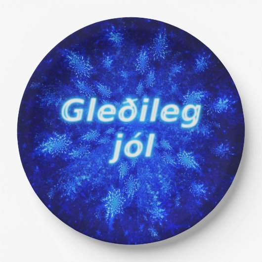 Snowburst - Gleðileg Jól Pappteller (Vorderseite)