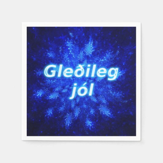 Snowburst - Gleðileg Jól Serviette (Vorderseite)