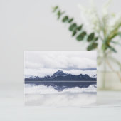 Snowcap Berge Spiegelungen Postkarte (Stehend Vorderseite)