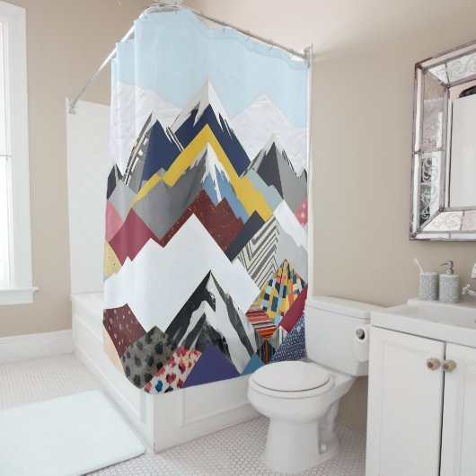 Snowcap Mountains Duschvorhang (Beispiel)