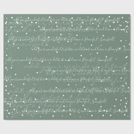 Snowcase Minimalistischer Skripttext Geschenkpapier (Flach)