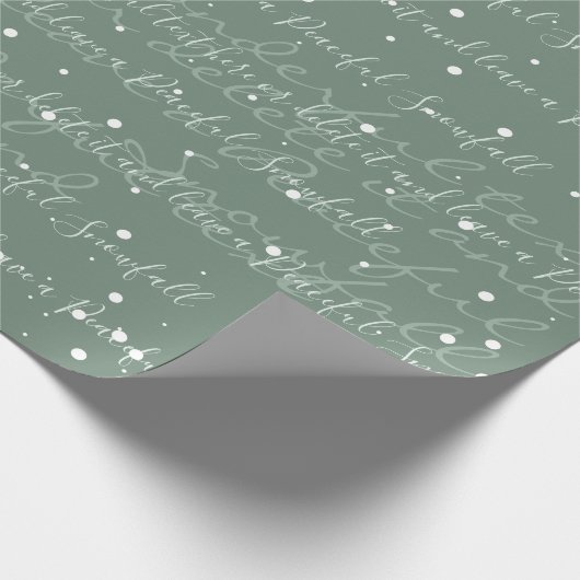 Snowcase Minimalistischer Skripttext Geschenkpapier (Ecke)