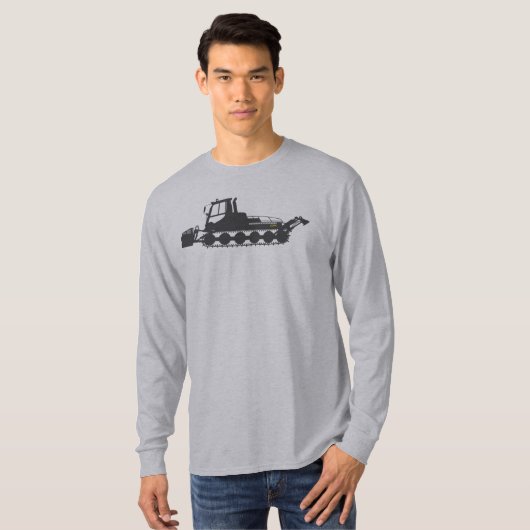 Snowcat Schwarzes T-Shirt (Vorne ganz)