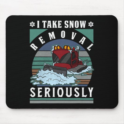 Snowcat Snow Groomer Profess Snowboarden Mousepad (Vorne)