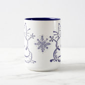 Snowcat Snowman-Tasse Zweifarbige Tasse (Mittel)