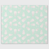 SnowCat Wrap Mint Geschenkpapier (Flach)