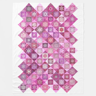 Snowcatcher Heartflakes Patchwork Fleecedecke
