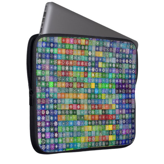 Snowcatcher Snowflakes Electronics Bag Laptopschutzhülle (Vorne Rechts)