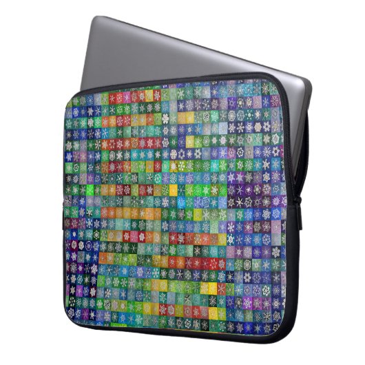 Snowcatcher Snowflakes Electronics Bag Laptopschutzhülle (Vorderseite Links)