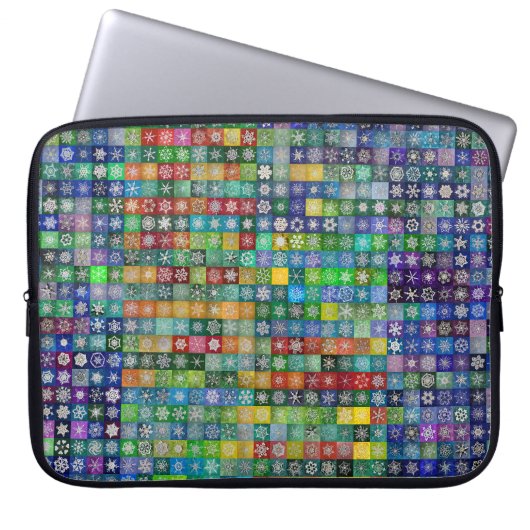 Snowcatcher Snowflakes Electronics Bag Laptopschutzhülle (Vorderseite)
