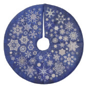 Snowcatcher Snowflakes Fleece Treppenhaus Fleece Weihnachtsbaumdecke (Vorderseite)