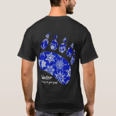 Snowcatcher Snowflakes Winterbär Dunkler T - Shirt (Rückseite)