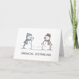 Snowcial Distancing - Funny Christmas Card Feiertagskarte
