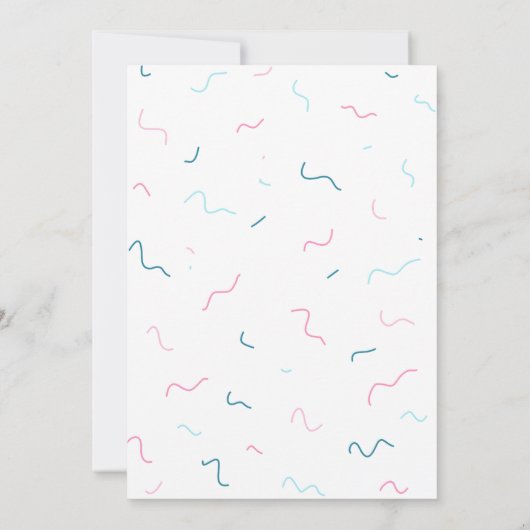 Snowcone Gender Reveal Party Einladung (Rückseite)