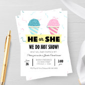 Snowcone Gender Reveal Party Einladung