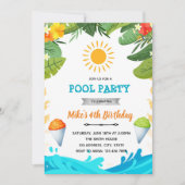 Snowcone und sommerliche Party Einladung (Vorderseite)