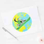 Snowcore. Runder Aufkleber (Umschlag)