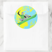 Snowcore. Runder Aufkleber (Tasche)