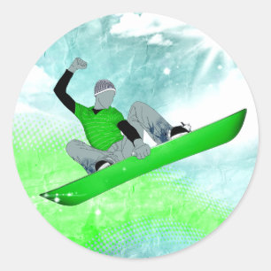 Snowcore. Runder Aufkleber