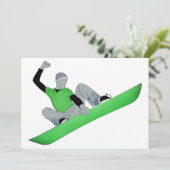 Snowcore: Snowboard Einladung (Stehend Vorderseite)