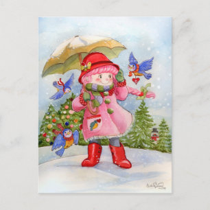 Snowday Bluebird Nachmittag Postkarte