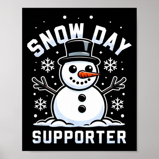Snowday Suprter Fun Winter Days For Kids And Adult Poster (Vorne)