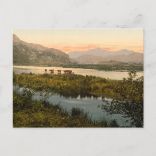 Snowdon aus Glaslyn, Gwynedd, Wales Postkarte