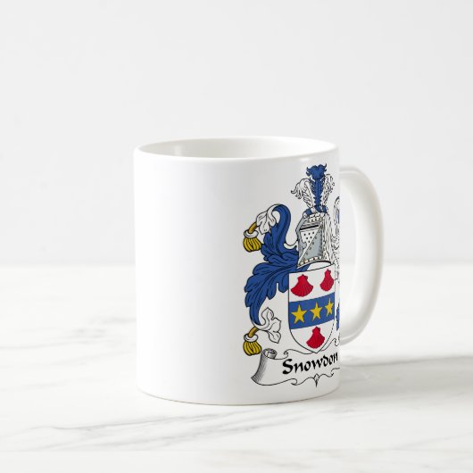 Snowdon Familienwappen Kaffeetasse (VorderseiteRechts)