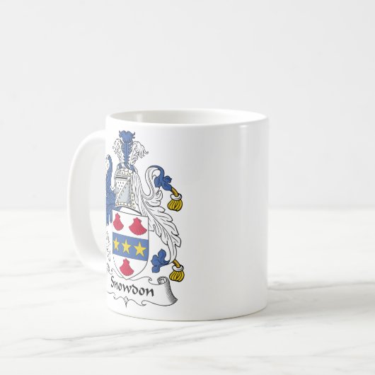 Snowdon Familienwappen Kaffeetasse (Vorderseite Links)