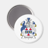 Snowdon Familienwappen Magnet (Vorderseite/Rückseite)
