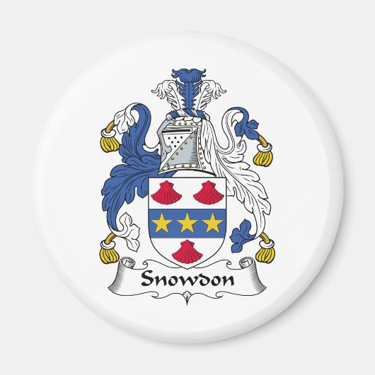 Snowdon Familienwappen Magnet (Vorne)