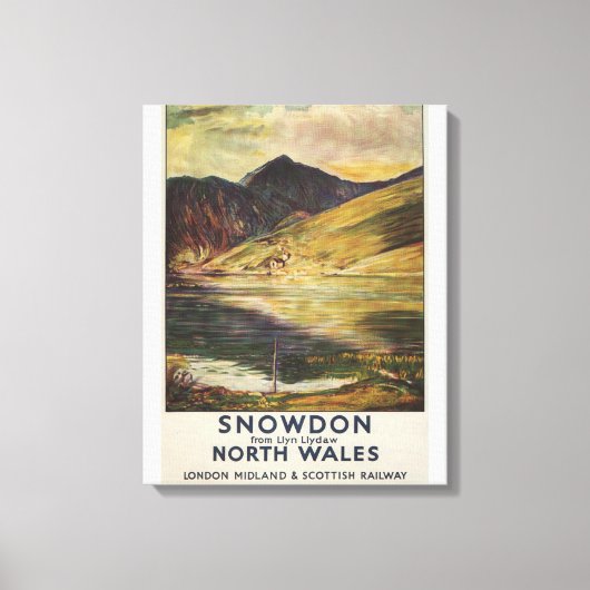 Snowdon Mountain View Railposter Leinwanddruck (Vorderseite)