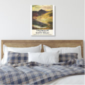 Snowdon Mountain View Railposter Leinwanddruck (Insitu (Schlafzimmer))