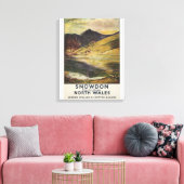 Snowdon Mountain View Railposter Leinwanddruck (Insitu (Wohnzimmer))