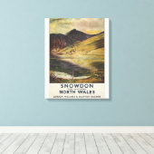 Snowdon Mountain View Railposter Leinwanddruck (Insitu (Holzboden))