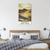 Snowdon Mountain View Railposter Leinwanddruck (Insitu (Schlafzimmer))
