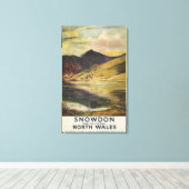 Snowdon Mountain View Railposter Leinwanddruck (Insitu (Holzboden))