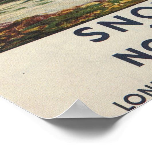 Snowdon Mountain View Railposter Poster (Ecke)