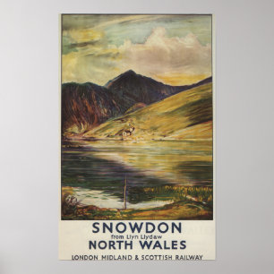 Snowdon Mountain View Railposter Poster