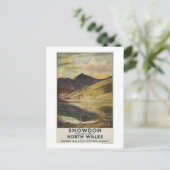 Snowdon Mountain View Railposter Postkarte (Stehend Vorderseite)